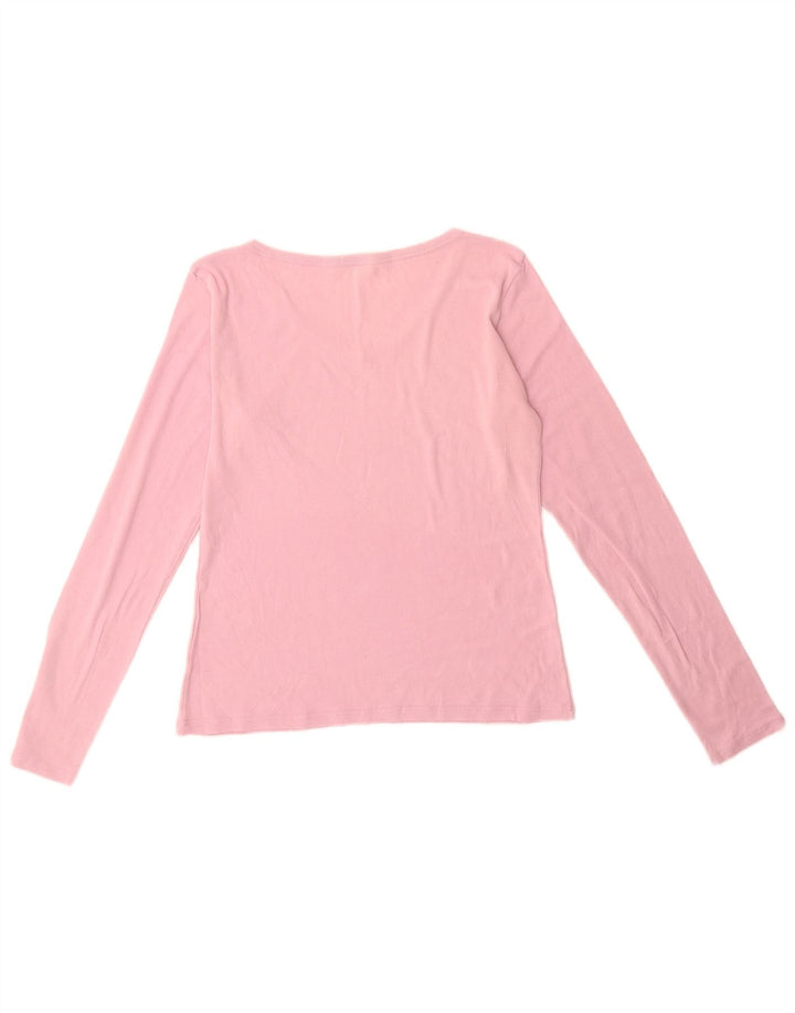Γυναικείο τοπ Benetton Graphic Μακρυμάνικο UK 12 Medium Pink