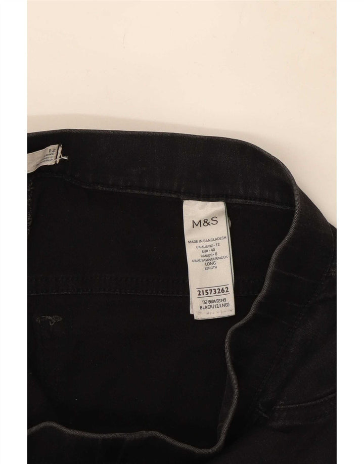 Marks & Spencer Γυναικεία Jegging Τζιν UK 12 Medium W30 L29 Μαύρο βαμβακερό