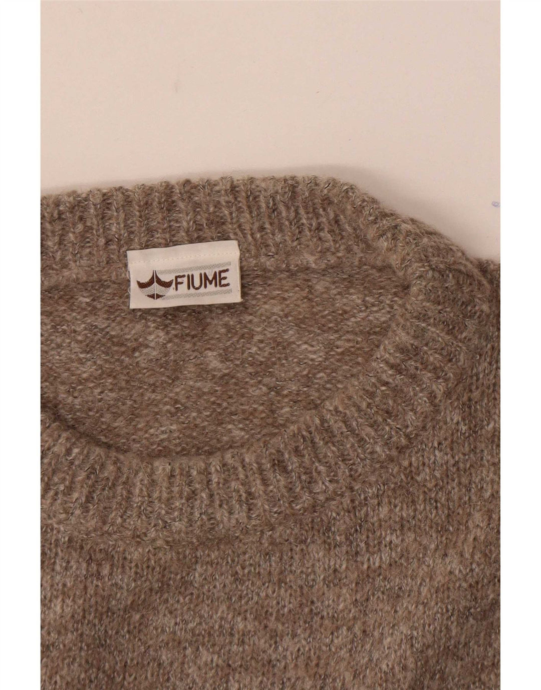 Ανδρικό πουλόβερ Fiume Graphic Crew Neck Jumper IT 52 Large Brown Colourblock