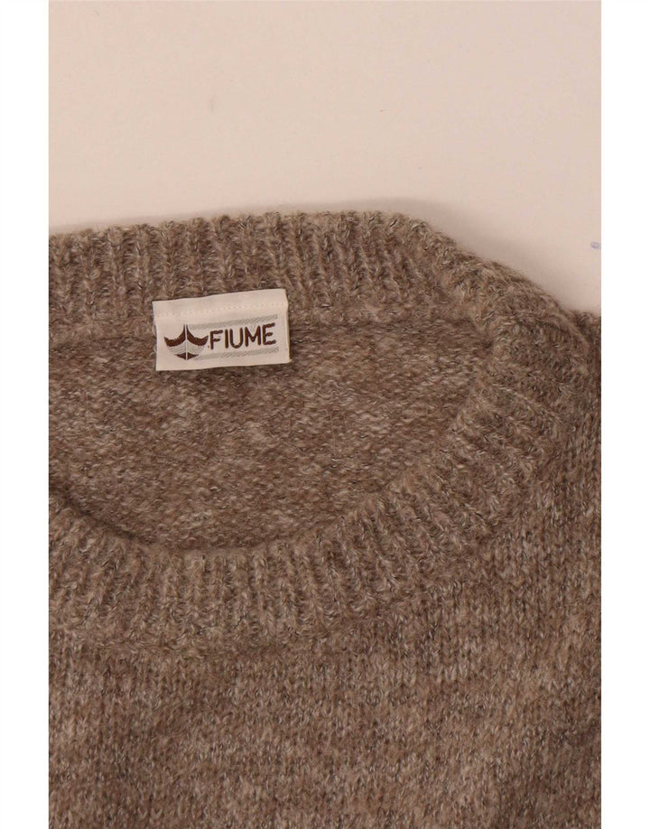 Ανδρικό πουλόβερ Fiume Graphic Crew Neck Jumper IT 52 Large Brown Colourblock