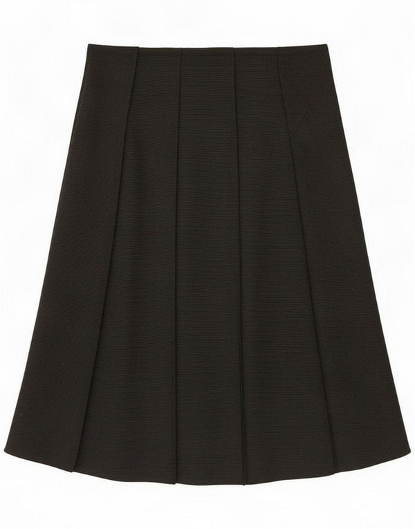 Marks & Spencer Γυναικεία φούστα A-Line UK 14 Large W32 Khaki ριγέ πολυεστέρας