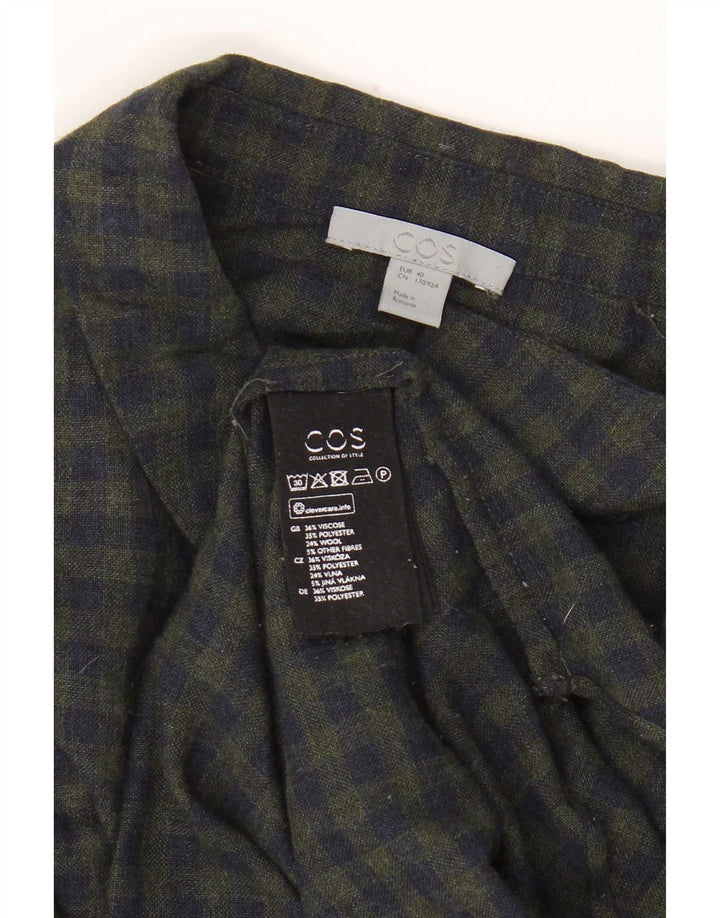 Cos Γυναικείο Φανελένιο Πουκάμισο EU 40 Medium Khaki Check Viscose