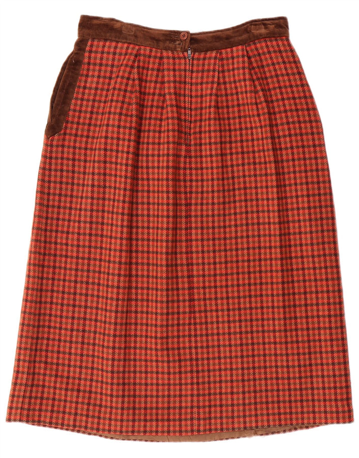 VALENTINO Γυναικεία φούστα Miss V A-Line W30 Μεσαίο κόκκινο μαλλί Houndstooth