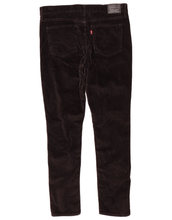 LEVI'S Γυναικείο Λεπτό Κοτλέ Παντελόνι W34 L30 Μαύρο