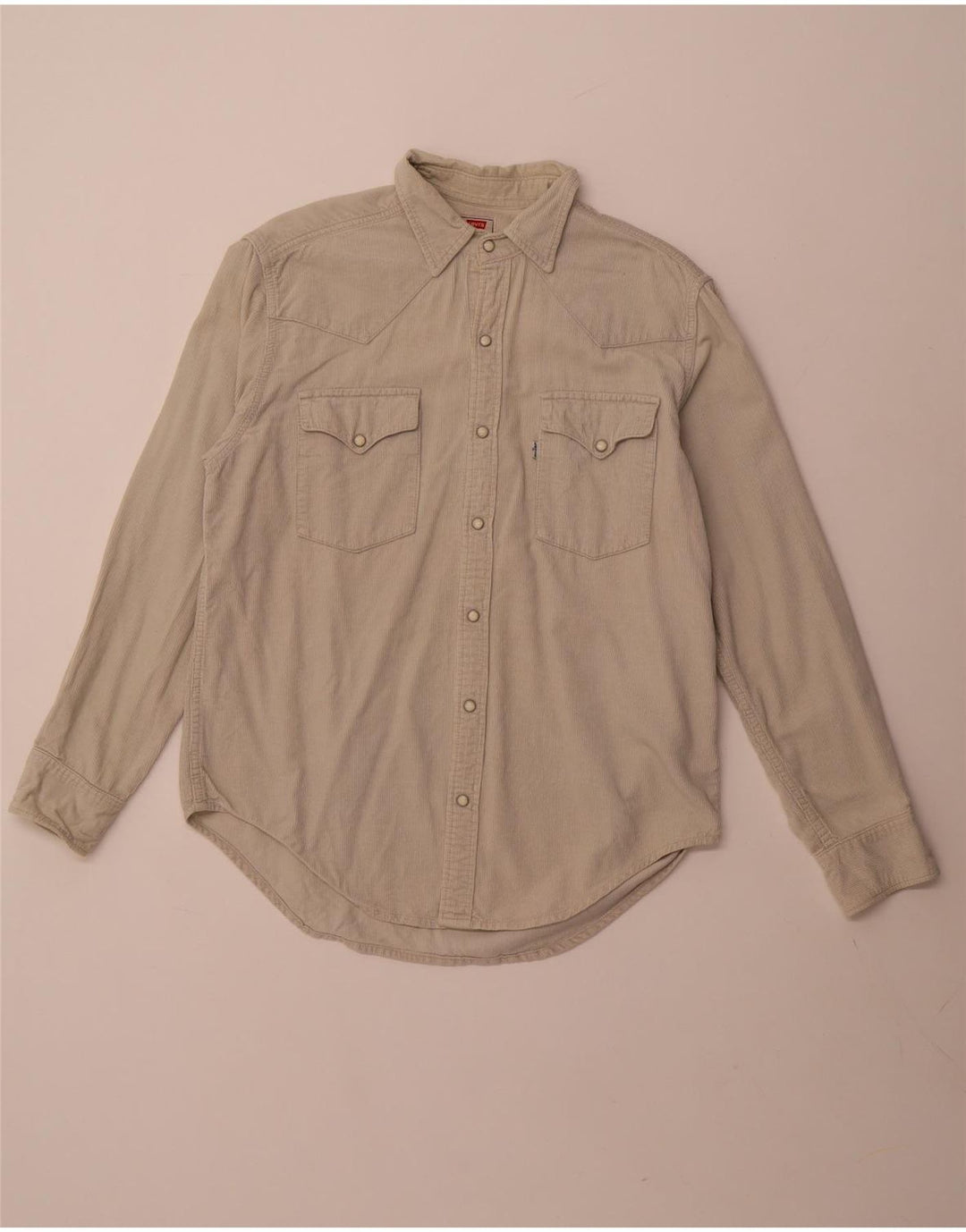 Ανδρικό κοτλέ πουκάμισο Levi's Medium Beige Cotton Western