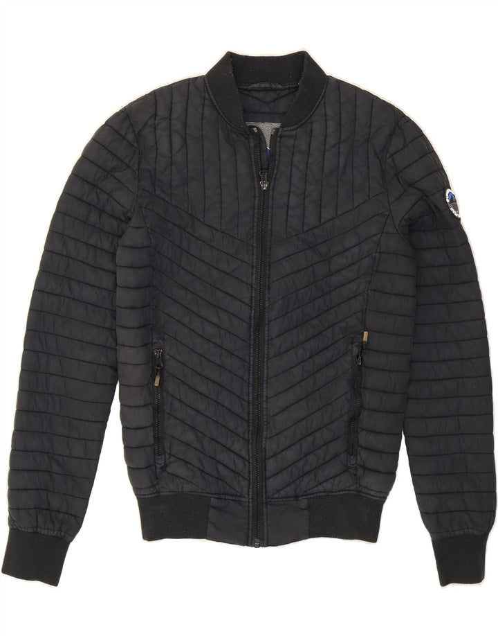 SUPERDRY Mens Padded Jacket UK 34 XS Navy Blue Vintage Superdry and Second-Hand Superdry from Messina Hembry 