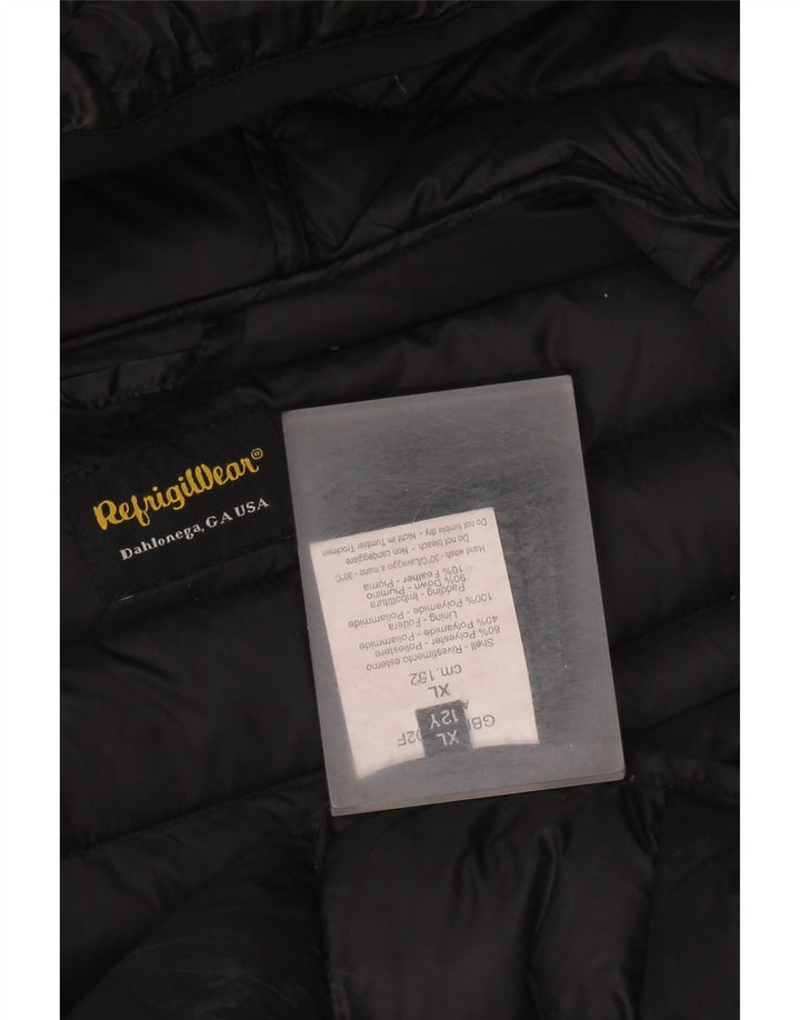 REFRIGIWEAR Μπουφάν με κουκούλα για αγόρια με επένδυση 11-12 ετών XL μαύρο πολυεστέρα