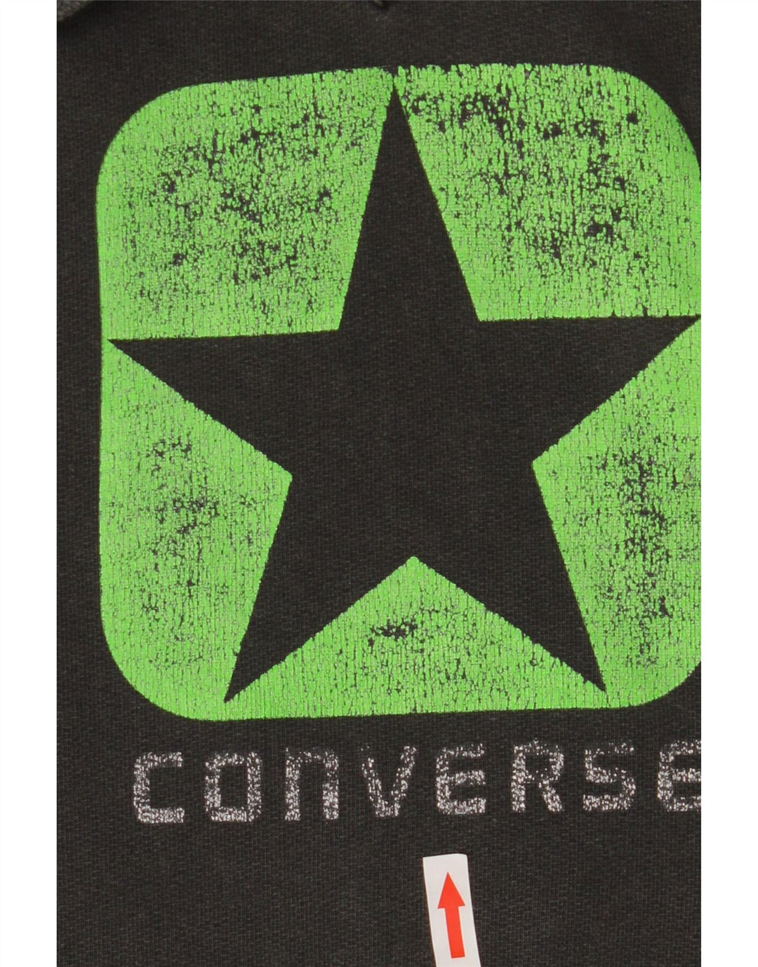 Ανδρικό γραφικό κουκούλα Converse, μεσαίο γκρι βαμβακερό