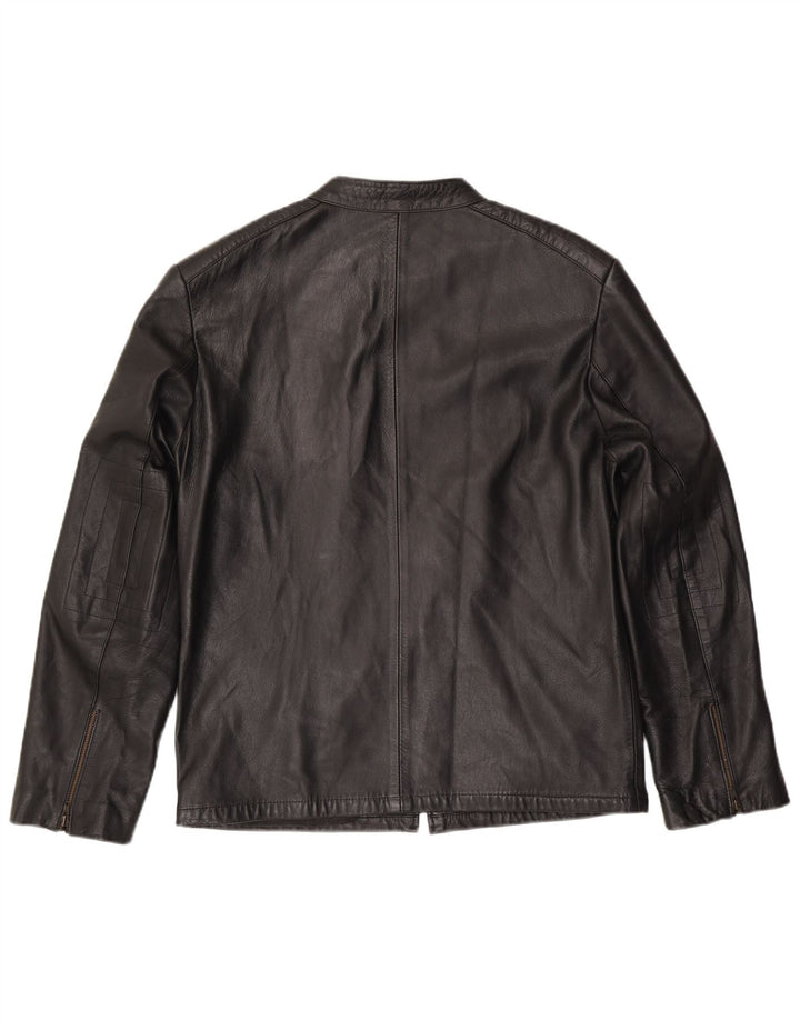 Vintage Ανδρικό Δερμάτινο Μπουφάν UK 38 Medium Black Leather
