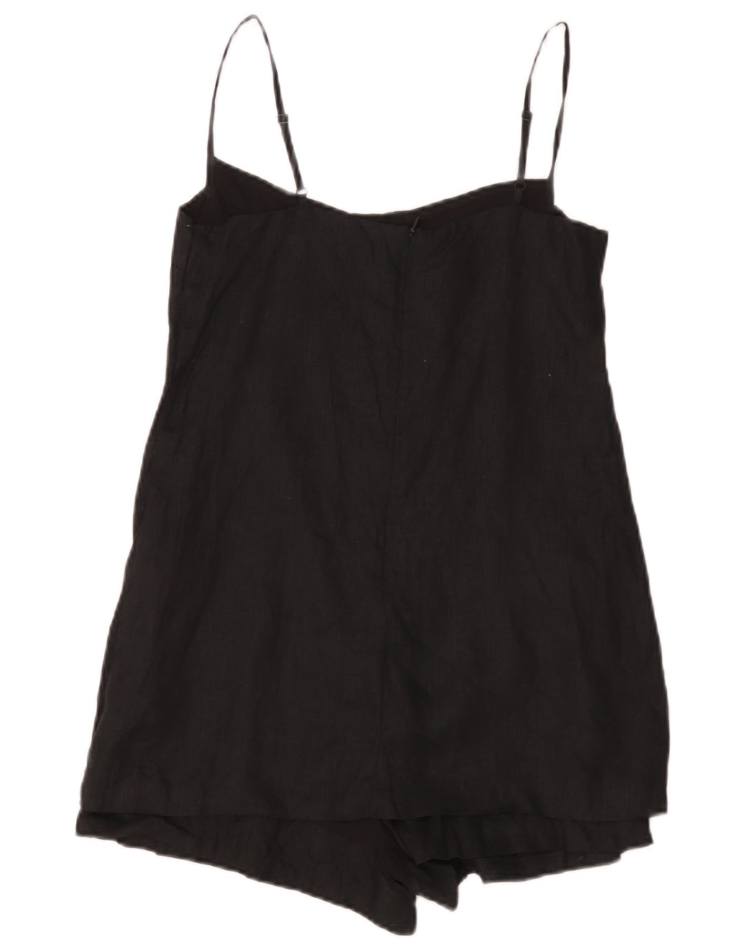 Zara Γυναικείο Playsuit UK 10 Small Black Len