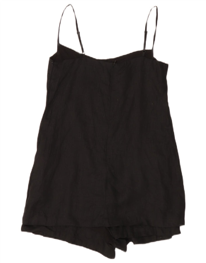 Zara Γυναικείο Playsuit UK 10 Small Black Len