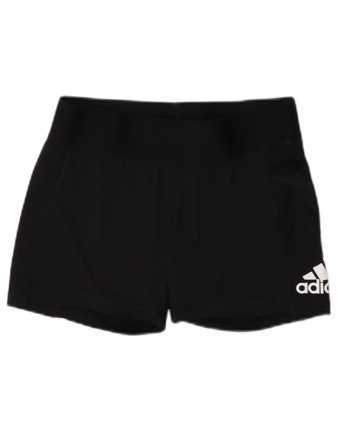 Γυναικείο γραφικό αθλητικό σορτς Adidas UK 12 μεσαίο μαύρο πολυεστέρα