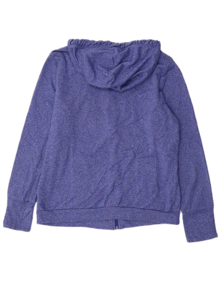 REEBOK Γυναικείο πουλόβερ με κουκούλα με φερμουάρ UK 16/18 μεγάλο μπλε πολυεστέρα