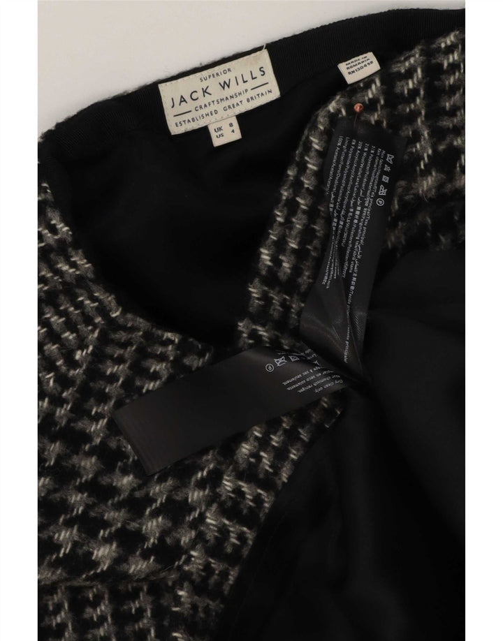 Jack Wills Γυναικεία μίνι φούστα UK 8 Small W28 Grey Houndstooth Polyester