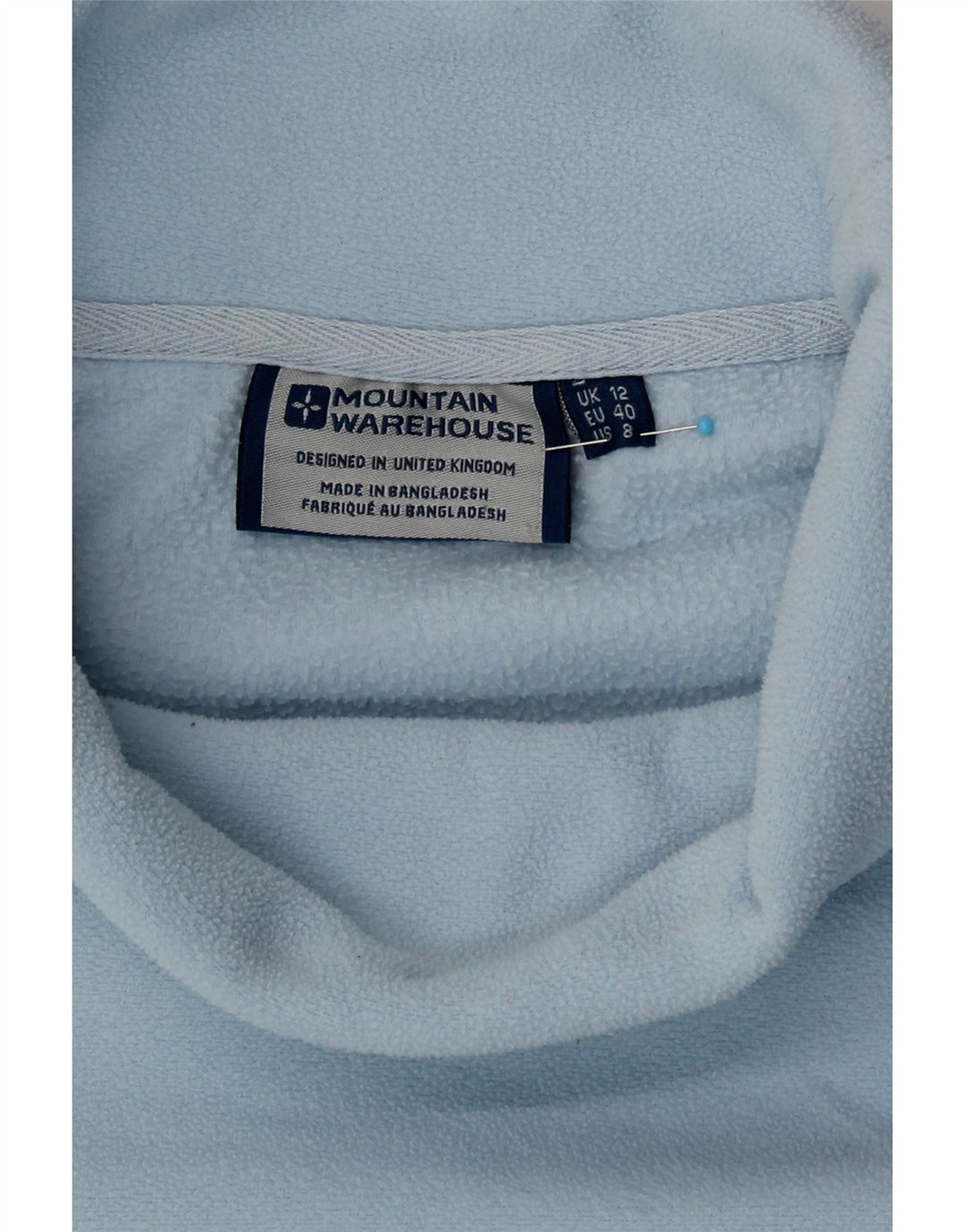 Mountain Warehouse Γυναικείο Roll Neck Fleece Jumper UK 12 Medium Blue