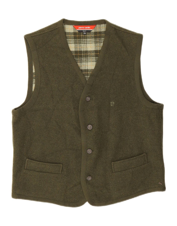 Pierre Cardin Ανδρικό Γιλέκο IT 56 XL Μαλλί Χακί