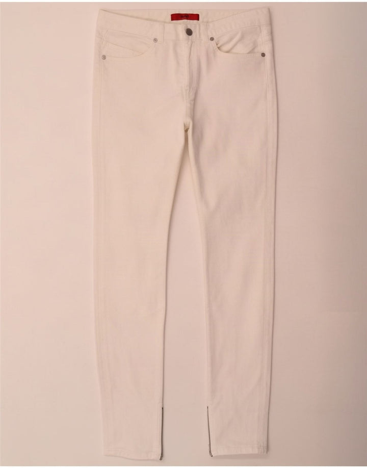 Hugo Boss Γυναικείο Slim Jeans W28 L32 Λευκό βαμβακερό