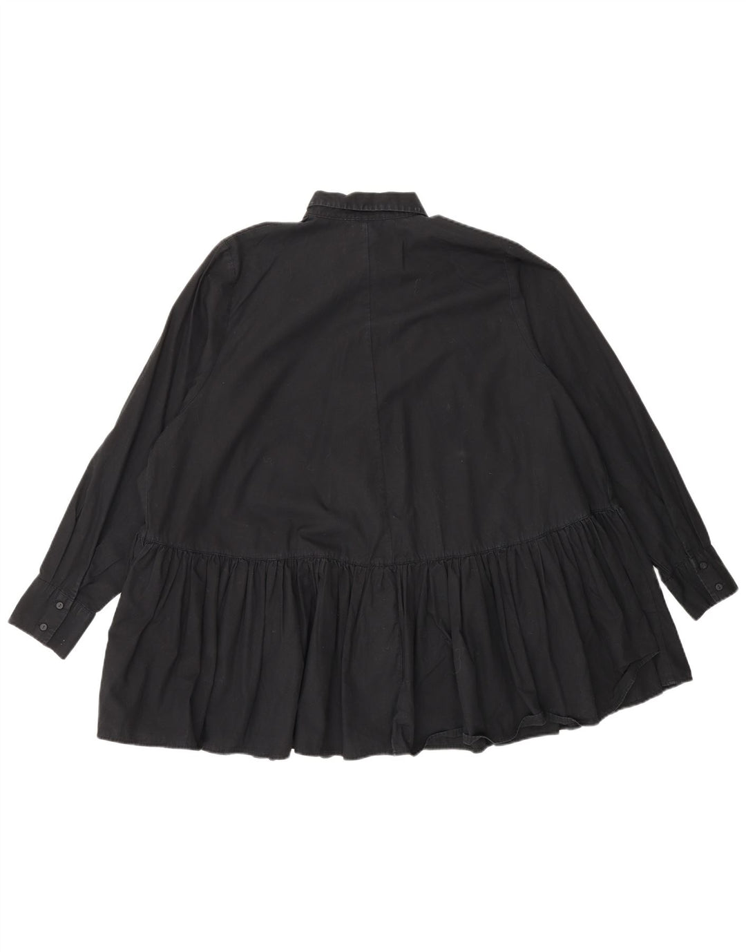 Zara Γυναικείο πουκάμισο Oversized Μπλούζα UK 10 Small Black Βαμβακερό