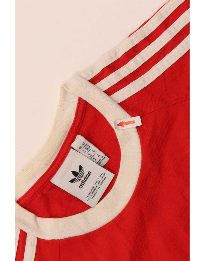 Ανδρικό T-Shirt Adidas Τοπ μεσαίο κόκκινο βαμβακερό