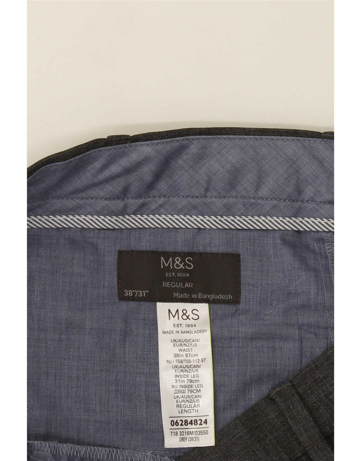Marks & Spencer Ανδρικό Παντελόνι Κοστούμι W38 L31 Γκρι Πολυεστέρας