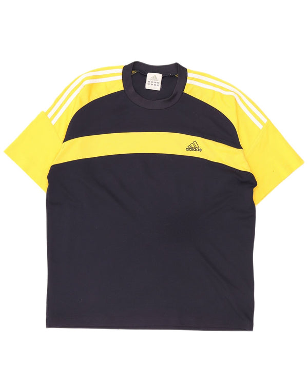 Ανδρικό T-Shirt Adidas Top UK 44/46 XL Navy Blue Colorblock