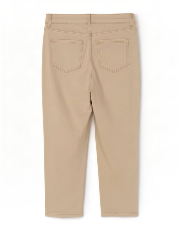 Marks & Spencer Γυναικείο Cropped Jeans UK 12 Medium W28 L21 Off White Βαμβακερό