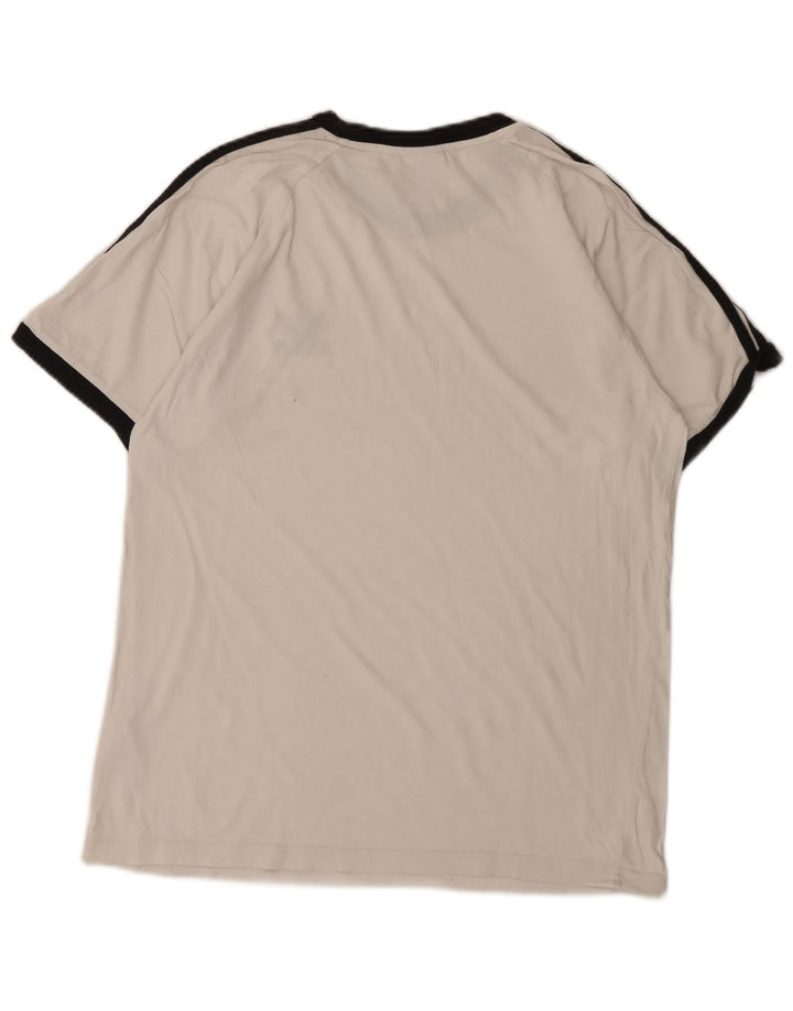 Ανδρικό T-Shirt Adidas Τοπ μεσαίο λευκό βαμβακερό