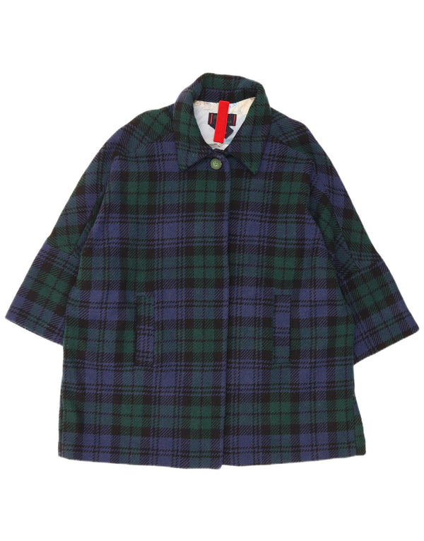 Vintage γυναικείο πανωφόρι UK 18 XL Navy Blue Check