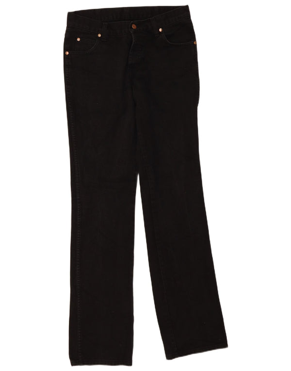 Wrangler Mens Evolution Straight Jeans W32 L36 Black Cotton