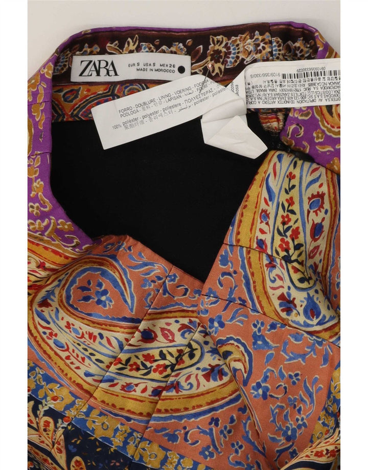 Zara Γυναικεία Μίνι Φούστα Μικρή W26 Πολύχρωμη Paisley Polyester
