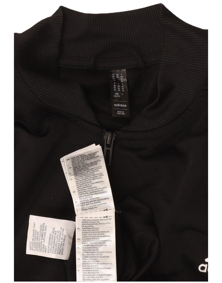 Γυναικεία αθλητική φόρμα Adidas Top Jacket UK 24/26 2XL Μαύρο Πολυεστέρας
