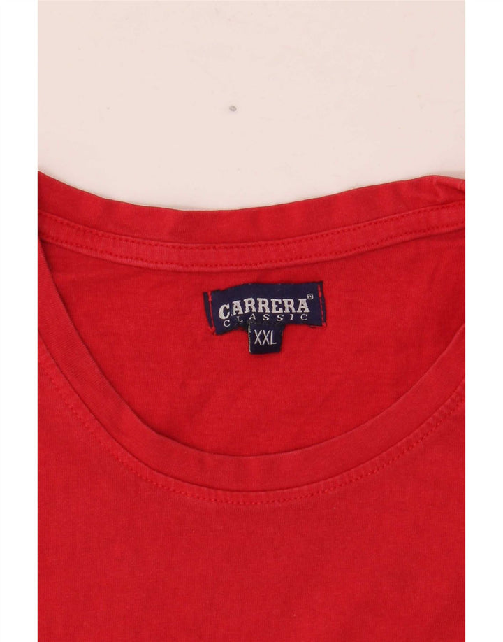 Ανδρικό γραφικό T-Shirt Carrera Top 2XL κόκκινο βαμβακερό