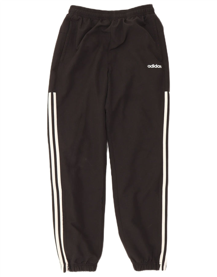Adidas Boys Tracksuit Trousers Joggers 13-14 Years Black Polyester