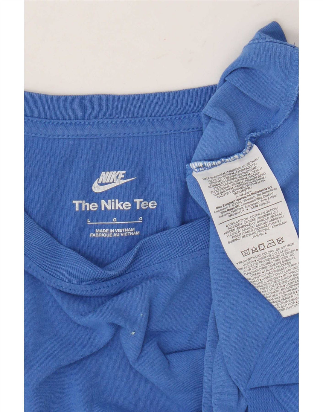 Ανδρικό μπλουζάκι Nike, μεγάλο μπλε βαμβακερό