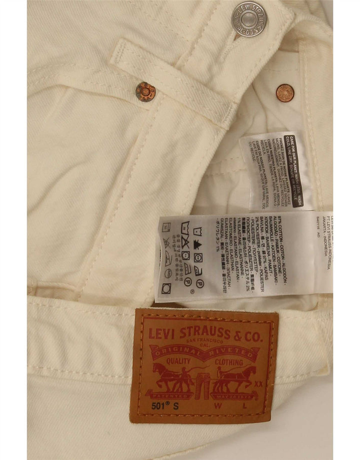 Γυναικείο Levi's 501 Straight Jeans W25 L28 Off White Βαμβακερό