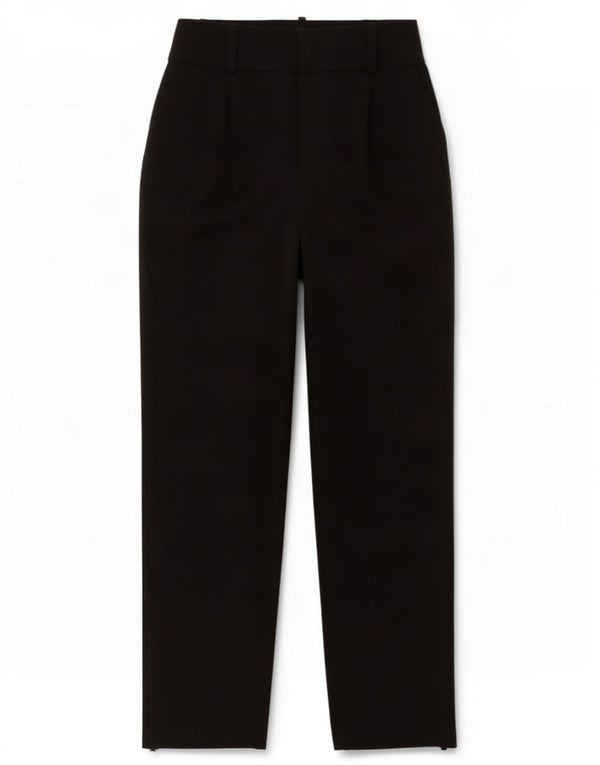 Zara Γυναικείο κωνικό παντελόνι XS W24 L26 Μαύρο πολυεστέρα