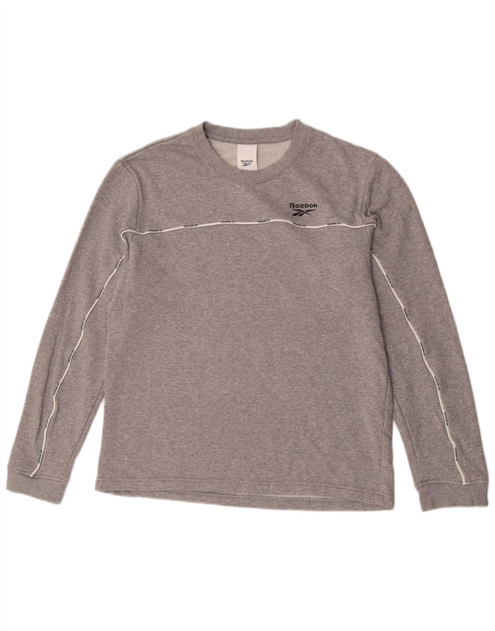 Ανδρική φούτερ Reebok Jumper Μεσαίο γκρι βαμβακερό