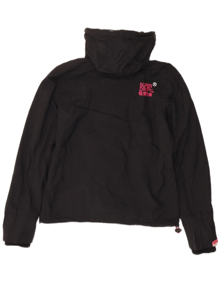 SUPERDRY Γυναικείο Windcheater με κουκούλα Windbreaker Jacket UK 14 Medium Black