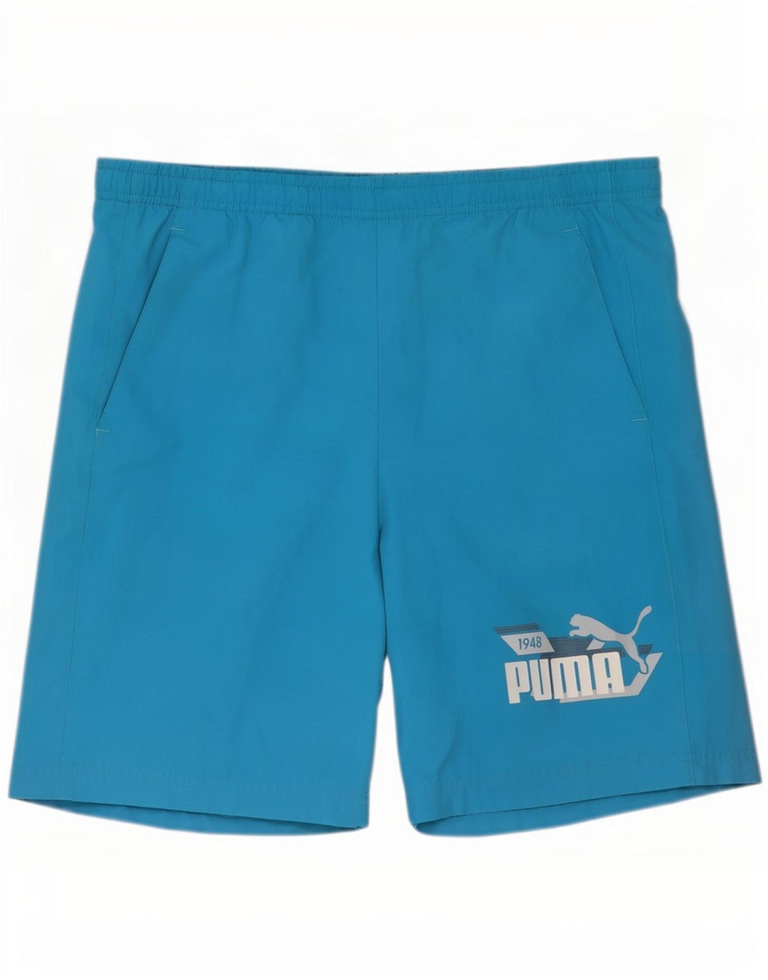 Ανδρικό γραφικό σορτς κολύμβησης Puma μεσαίου μπλε πολυεστέρα