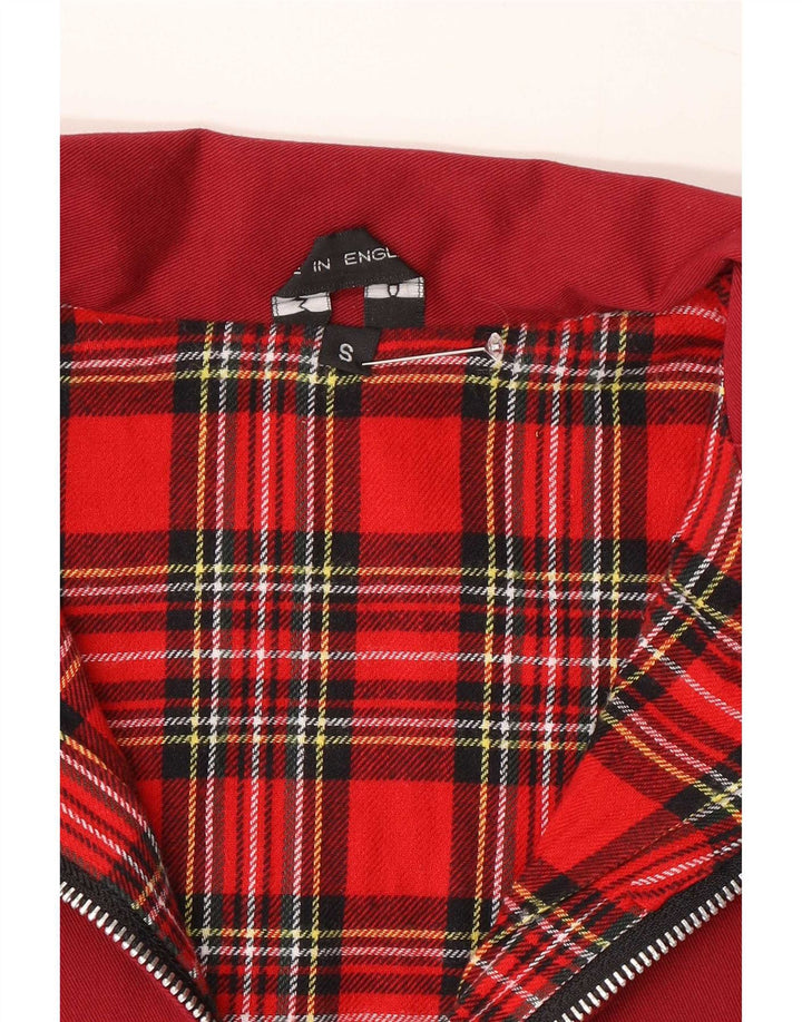 Vintage Ανδρικό Bomber Jacket UK 36 Small Burgundy Polyester