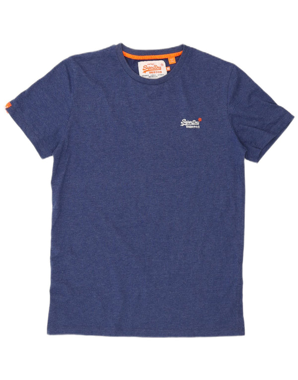 Ανδρικό T-Shirt Superdry Μπλουζάκι από μεσαίο μπλε βαμβακερό