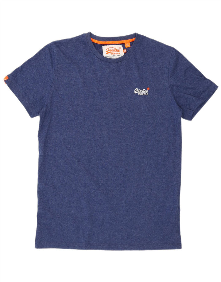 Ανδρικό T-Shirt Superdry Μπλουζάκι από μεσαίο μπλε βαμβακερό