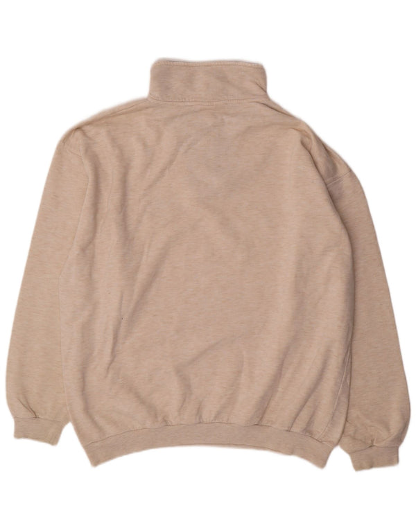 Vintage ανδρικό φούτερ με φερμουάρ Jumper XL Μπεζ βαμβακερό