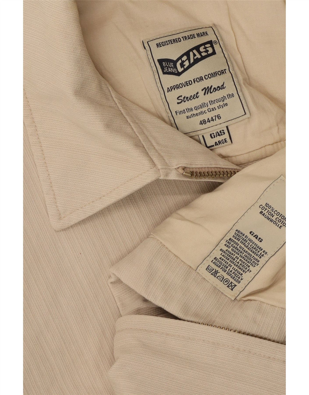 Ανδρικό τζάκετ Gas Utility UK 40 Large Beige Βαμβακερό