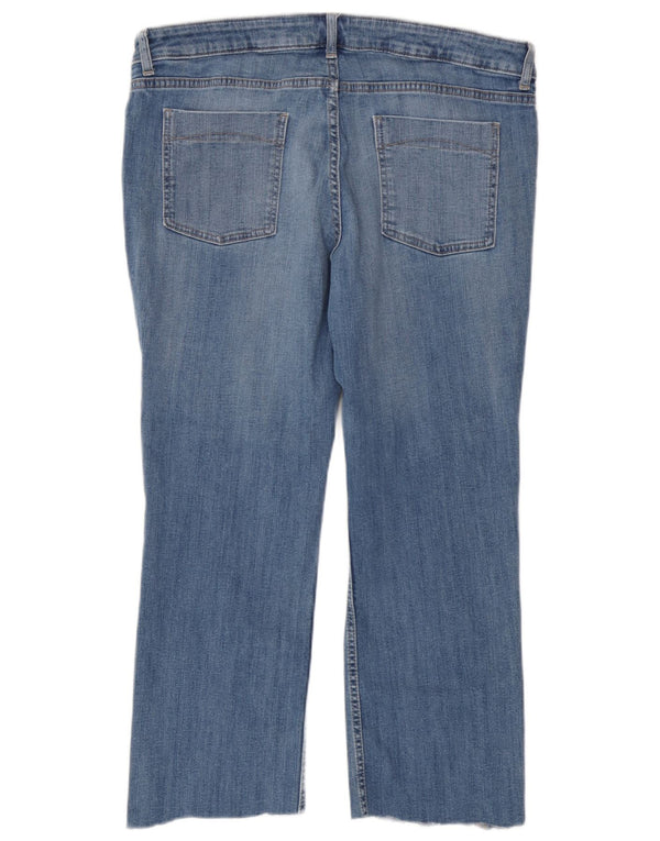 Marks & Spencer Γυναικεία Indigo Crop Slim Bootcut Jeans UK 18 XL W38 L25 Blue