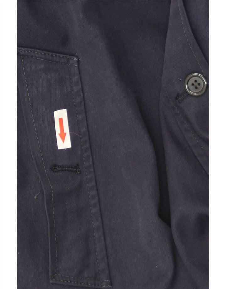 Vintage Ανδρικό Πανωφόρι IT 52 XL Navy Blue Polyester