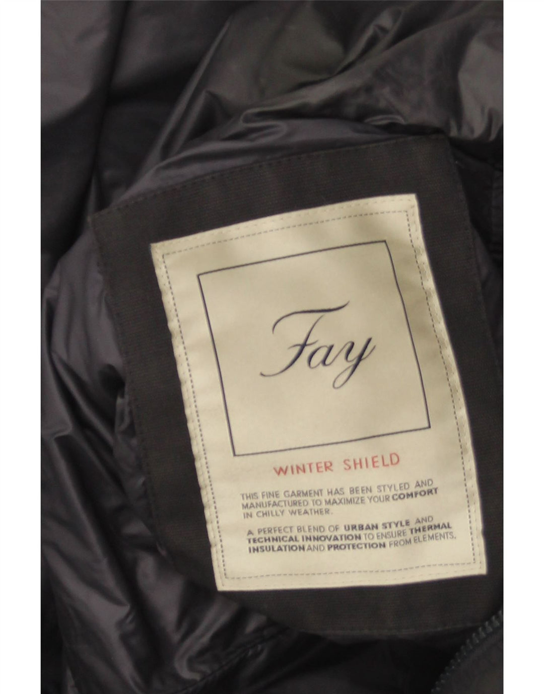 Fay Ανδρικό παλτό UK 42 XL Navy Blue Polyester