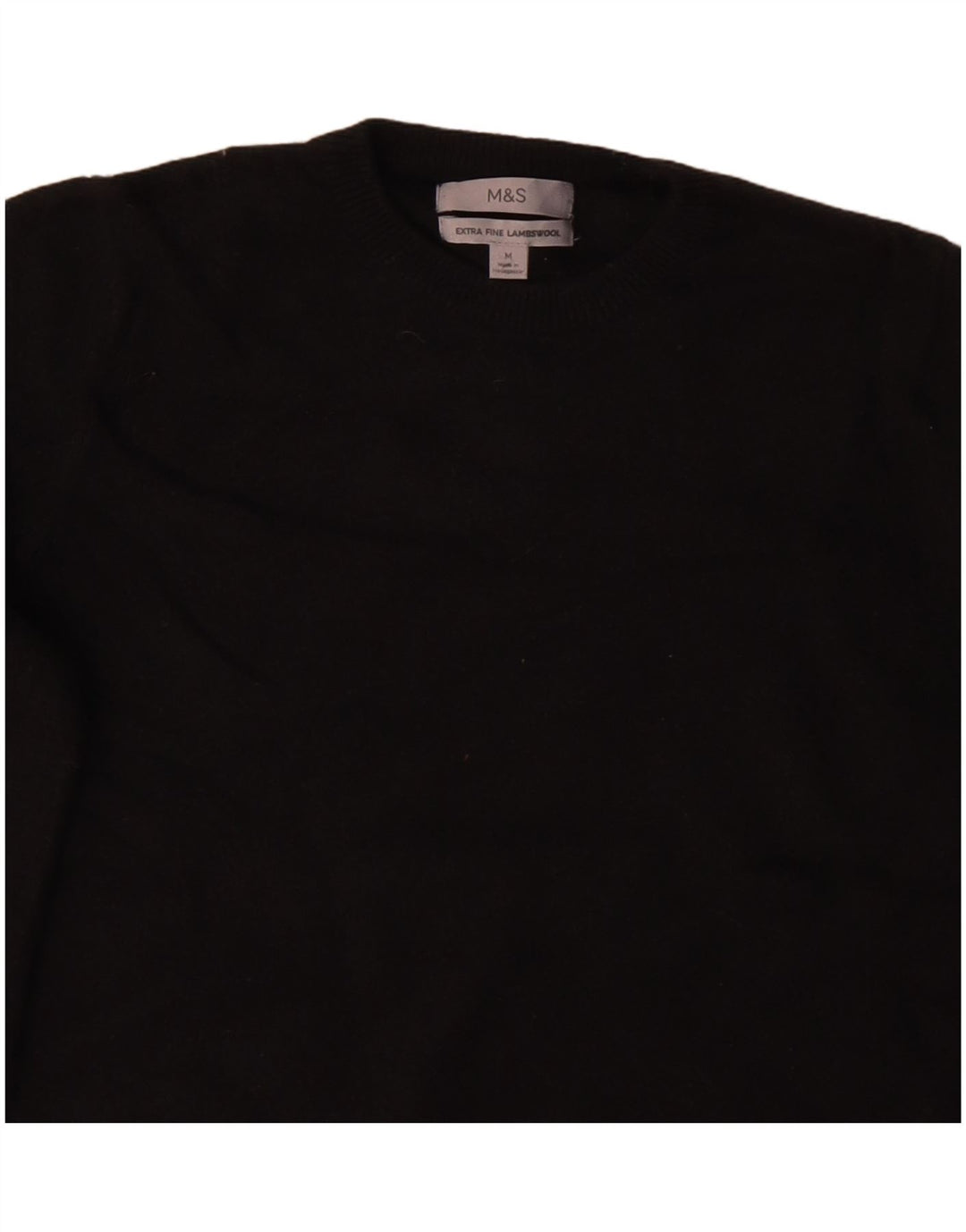 Marks & Spencer Γυναικείο πουλόβερ με λαιμόκοψη UK 12 Medium Black