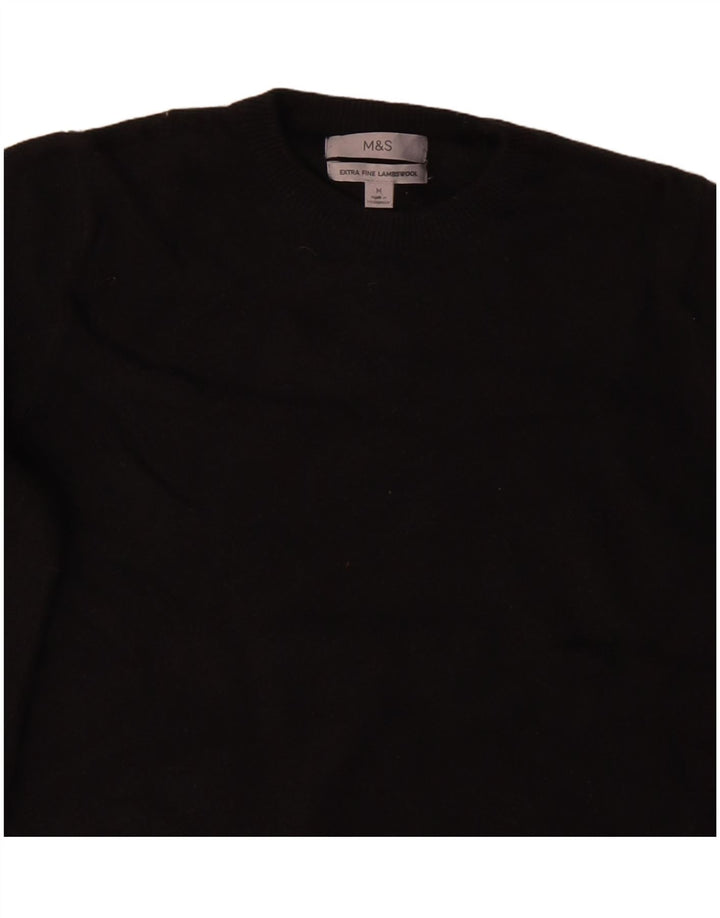 Marks & Spencer Γυναικείο πουλόβερ με λαιμόκοψη UK 12 Medium Black