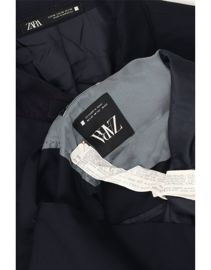 Zara Ανδρικό σακάκι μπλέιζερ με 2 κουμπιά EU 56 XL Navy Blue Viscose